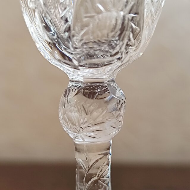アンティーク Thomas Webb＆Sons 細かくて強い植物文リキュール