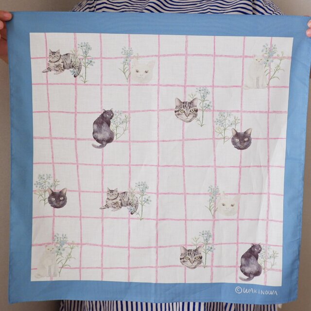 虹色ランプと子猫たちパネル生地 ハンドメイド 虹色ランプと子猫たち