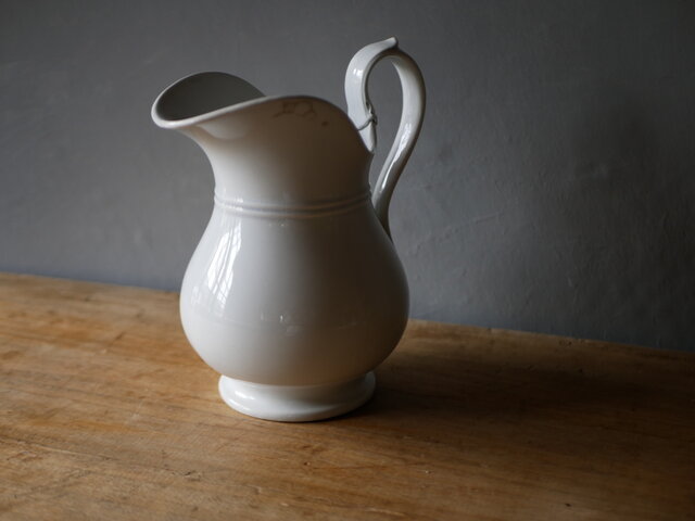 クレイユモントロー フランスアンティーク ピッチャー ピシェ 花器