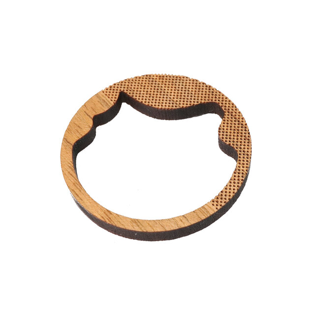 【木ｔｃｈ】クルミの木・ブローチ（アシンメトリー）