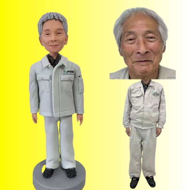 オーダーメイド 似顔絵 フィギュア 男性|写真 から フィギュア|自分の人形を作る|名入れギフト 上司 誕生日 退職