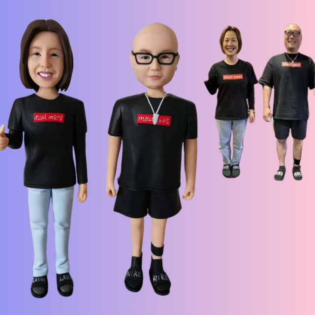 オーダーメイド 似顔絵 フィギュア カップル 両親|写真 から フィギュア|自分の人形を作る|名入れギフト 結婚祝い-