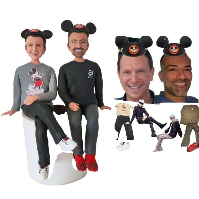 オーダーメイド 似顔絵 フィギュア カップル 両親|写真 から フィギュア|自分の人形を作る|名入れギフト 結婚祝い-