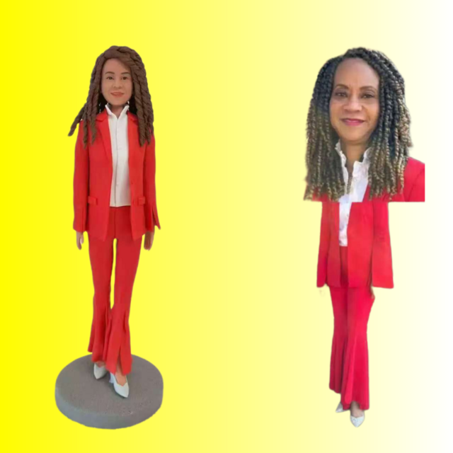 オーダーメイド 似顔絵 フィギュア 女性|写真 から フィギュア|自分の人形を作る|名入れギフト 友達 誕生日 昇進