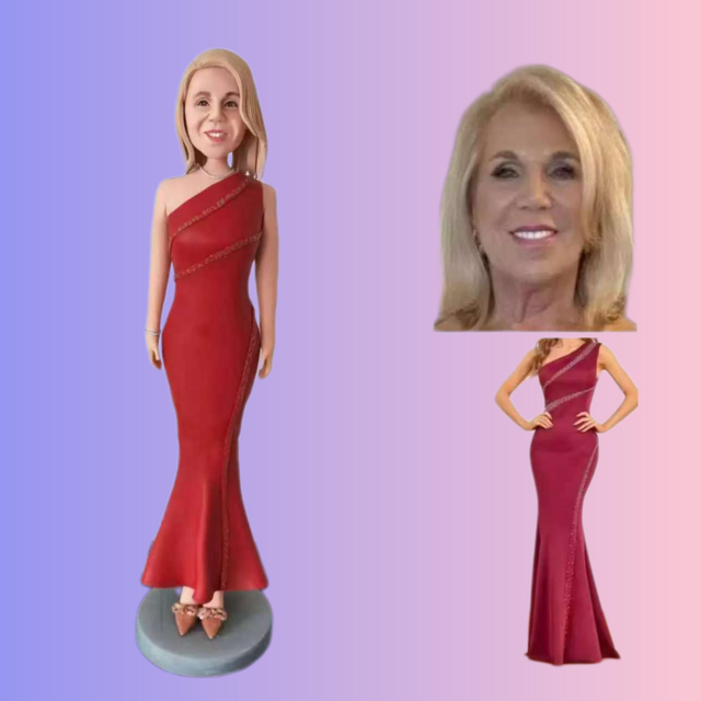 オーダーメイド 似顔絵 フィギュア 女性|写真 から フィギュア|自分の人形を作る|名入れギフト 友達 誕生日 昇進