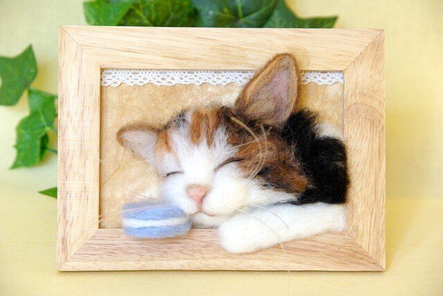 ★☆ 【三毛猫とマカロン フレーム】 ☆★の画像1枚目