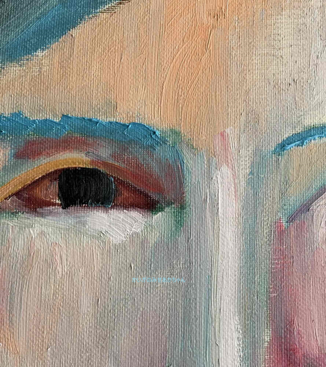 38×46㎝「トラックドライバーの肖像」F8・原画・油彩 | iichi