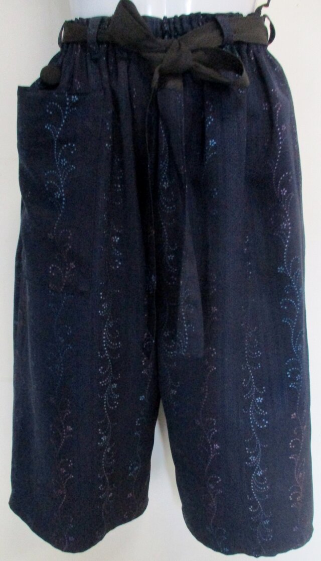 ８２１３　道行コートで作ったワイドハーフパンツ　#送料無料