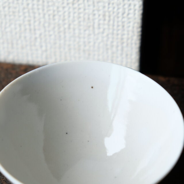鶴と月と霞◇瀬戸焼 吹き墨小碗 飯碗 骨董/antiques 古民家
