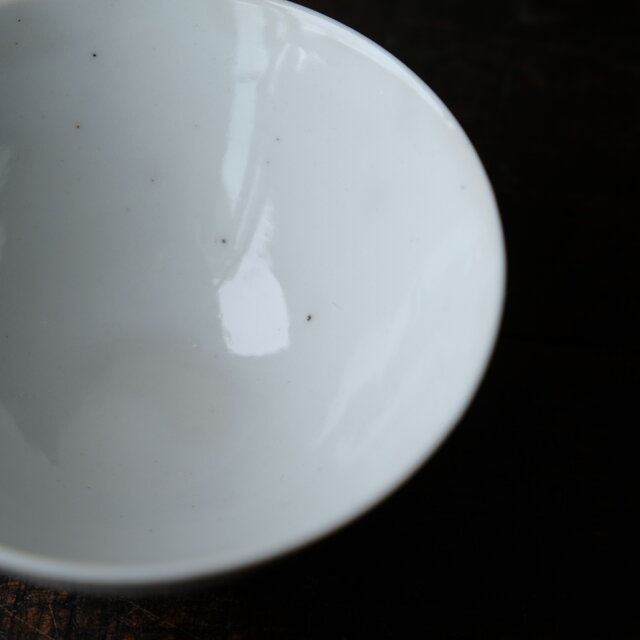 鶴と月と霞◇瀬戸焼 吹き墨小碗 飯碗 骨董/antiques 古民家