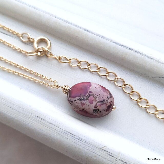 【現品限り】インプレッションのペンダント（紫系）