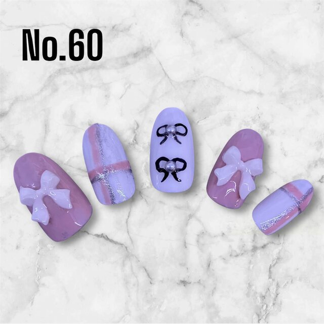 No.21 ネイルチップ オーダー 量産型 地雷系 ピンク 白 チェック リボン No.21 ネイルチップ オーダー 量産型 地雷系 ピンク 白 チェック リボン