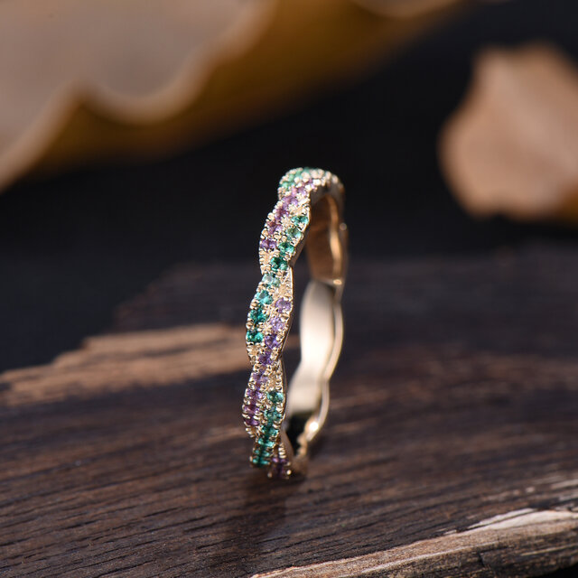 k18 ツイストデザインリング K18 ツイストデザイン アメジストリング