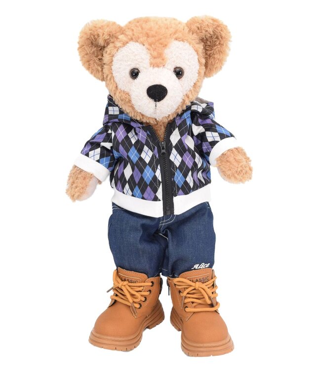 ダッフィー 服 着せ替え コスチューム アーガイルパーカー＆ブーツコーデ 本体無 Sサイズ用