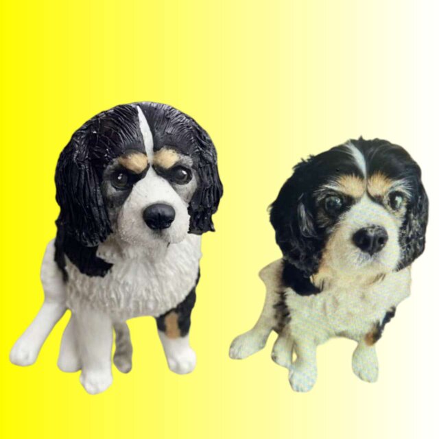 【受注作製】ペットギフト うちの子 写真入り 犬人形 フィギュア、名入れ 愛犬 肖像画 似顔絵❤ペットロス、誕生日、記念日