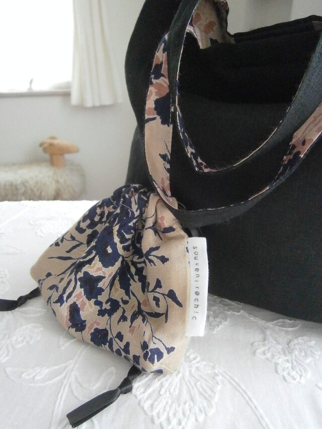 linen×花束rayon LightWeightBag&Pouch