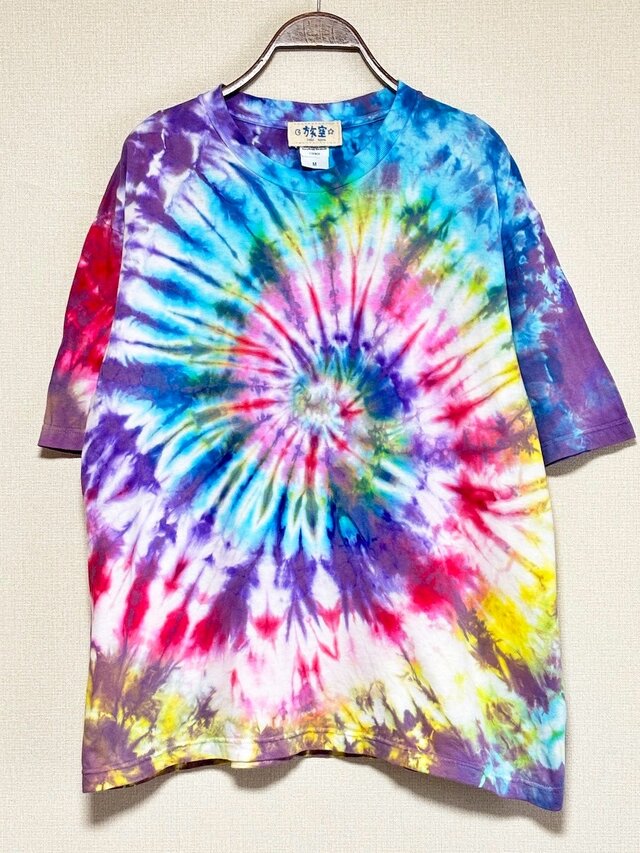 タイダイ ビッグシルエット Tシャツ Mサイズ カラフル スパイラル