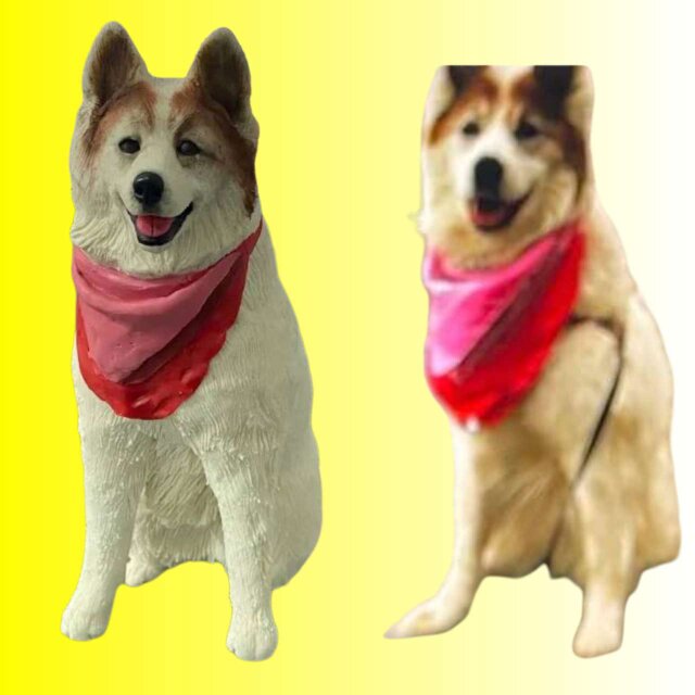 【受注作製】ペットギフト うちの子 写真入り 犬人形 フィギュア、名入れ 愛犬 肖像画 似顔絵❤ペットロス、誕生日、記念日