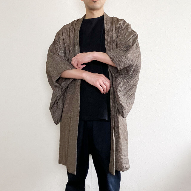 【ヴィンテージ】男性用羽織着物｜伝統和柄ジャパニーズアンティーク｜和装コート | Vintage Japanese Haori