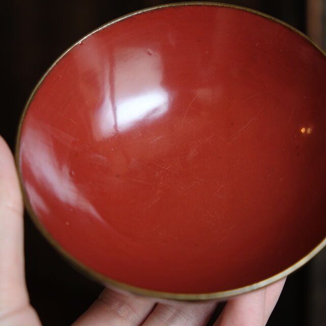 雀と稲穂◇緑で素敵。古輪島塗 漆芸蒔絵蓋付椀 寿 漆器 骨董