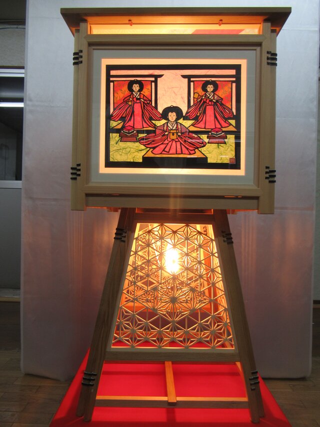 愛妻雛 組子と切り絵のコラボ 参考作品 非売品 | iichi 日々の暮らしを