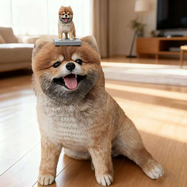 ペット 似顔絵 人形 オーダーメイド、 ペットの写真で フィギュア