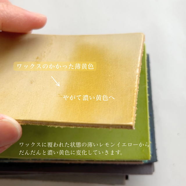 刺繍イタリアレザー × 刺繍革財布『ぐるぐる』イエロー（牛革