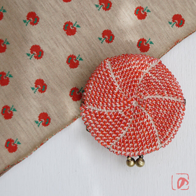 ばあば ♡ ガラスビーズのまんまるがま口（Jamba・2134）