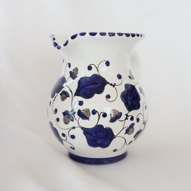 水差し ジャグ 16cm 1000mL BRC006 バイオレットブルー 草花模様