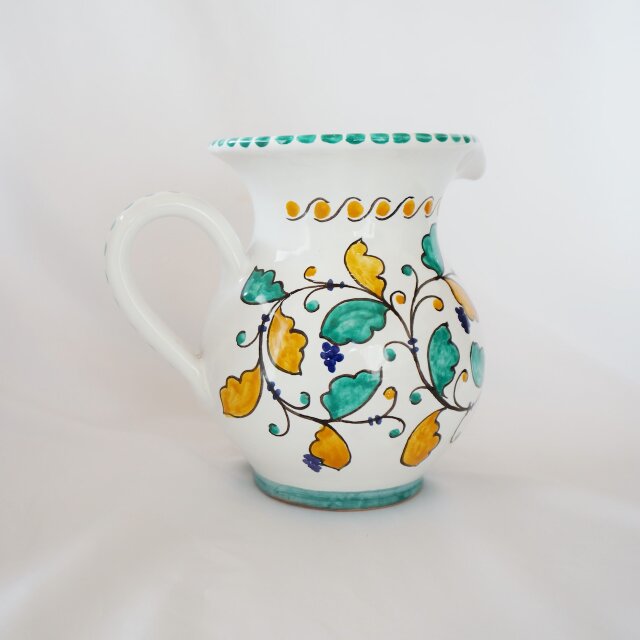 ハマースレイ プリティフラワー　ピッチャー　大 水差し ジャグ 16cm 1000ml BRC007 草花模様 マヨリカ焼き