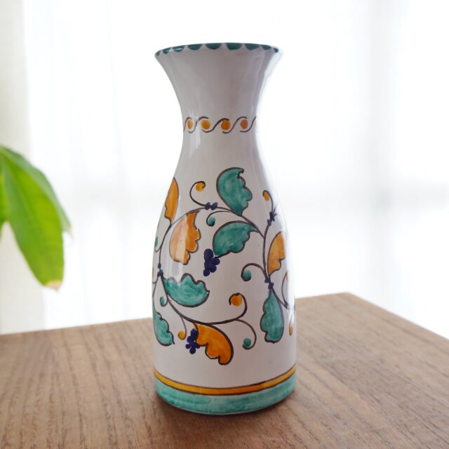 デキャンタ カラフェ　BTG004  マヨリカ焼き イタリア陶器　フラワーベース