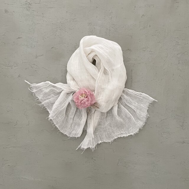手染め『極薄絹淡桃色薔薇』suMire-bouquet布花コサージュ | iichi