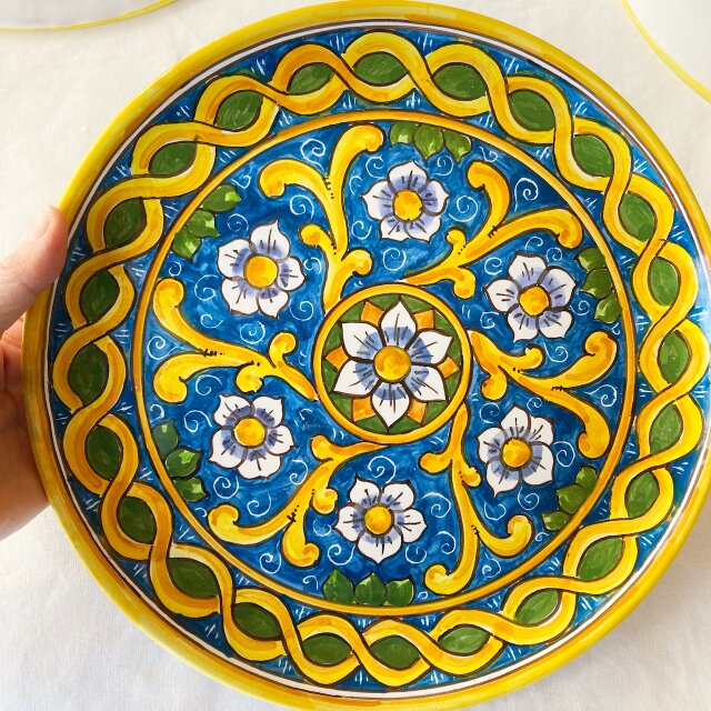 絵皿 26cm GEO037 マヨリカ焼き イタリア陶器 シチリア | iichi