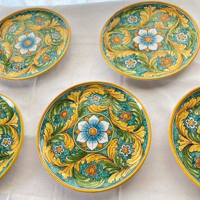 絵皿 26cm GEO039 マヨリカ焼き イタリア陶器 シチリア | iichi