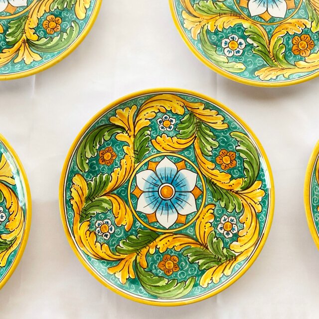 絵皿 26cm GEO039 マヨリカ焼き イタリア陶器 シチリア | iichi