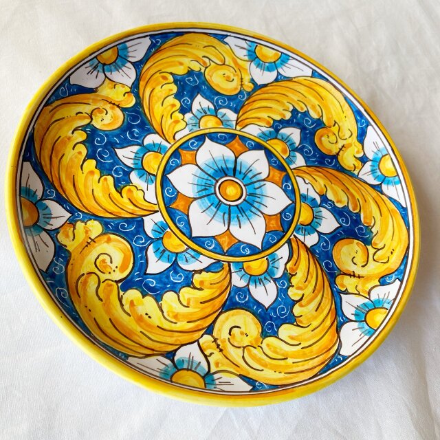 絵皿 26cm GEO038 マヨリカ焼き イタリア陶器 シチリア | iichi 日々の