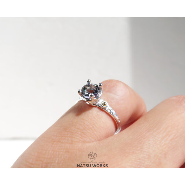 タンザナイト リング / unheated Tanzanite with 18k balls Ring