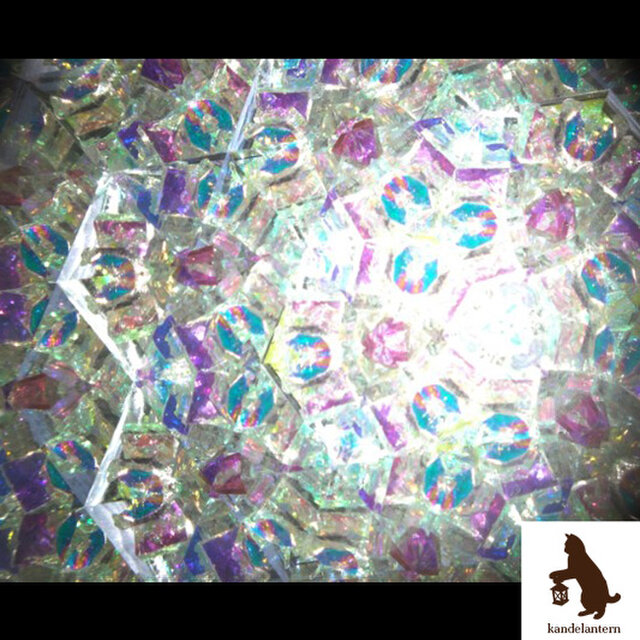 万華鏡(三角形のオーロラB)ステンドグラス kaleidoscope【送料