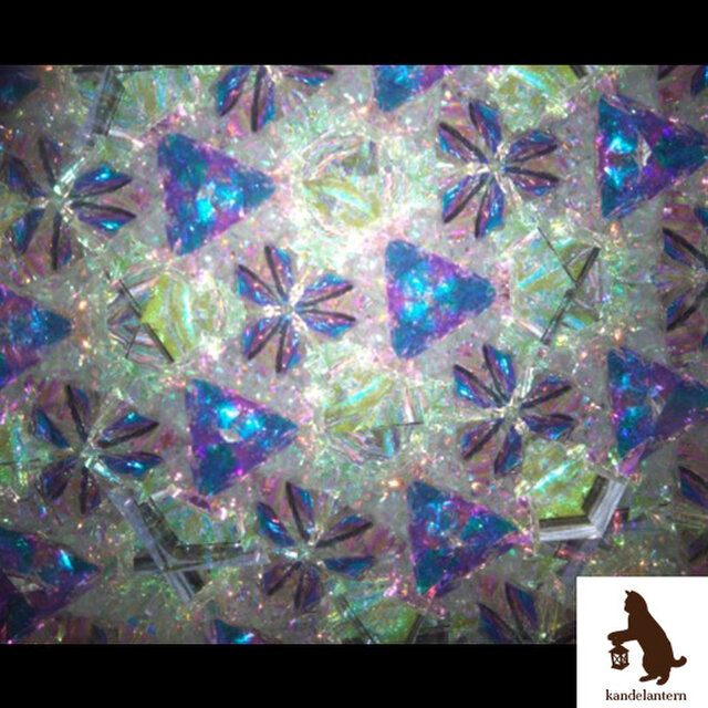万華鏡(三角形のオーロラB)ステンドグラス kaleidoscope【送料