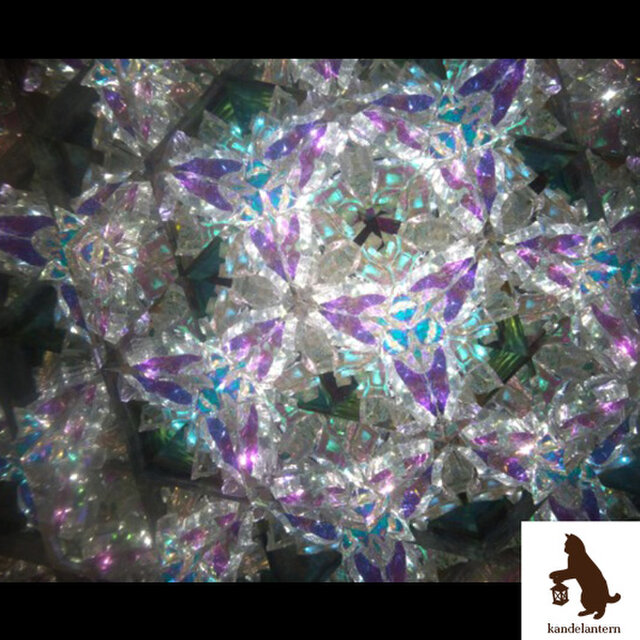 万華鏡(三角形のオーロラA)ステンドグラス kaleidoscope【送料