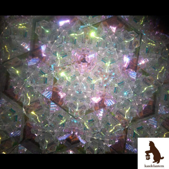 万華鏡(三角形のオーロラA)ステンドグラス kaleidoscope【送料