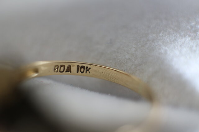 ビンテージ アンティーク アメリカ 1900年初中期 BDA ゴールド 指輪