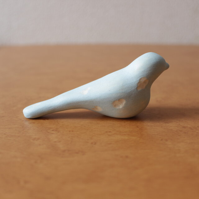 陶　彫刻 野鳥 ハクセキレイ 空シリーズ