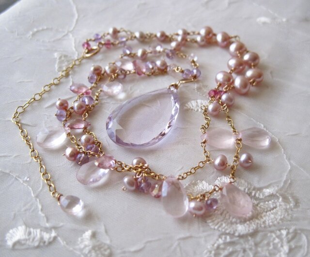 ピンクアメジストのチャーム　C-1010 ピンクアメジストのチャームC-1010