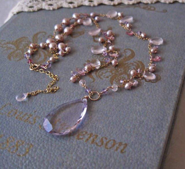 ◇K14gf,ピンクアメジスト,ピンクトパーズ,ローズクォーツN | iichi