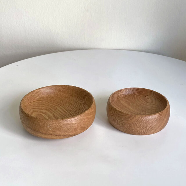 木のうつわ　（タモ）　Φ86cm　Φ73mm　2個セット