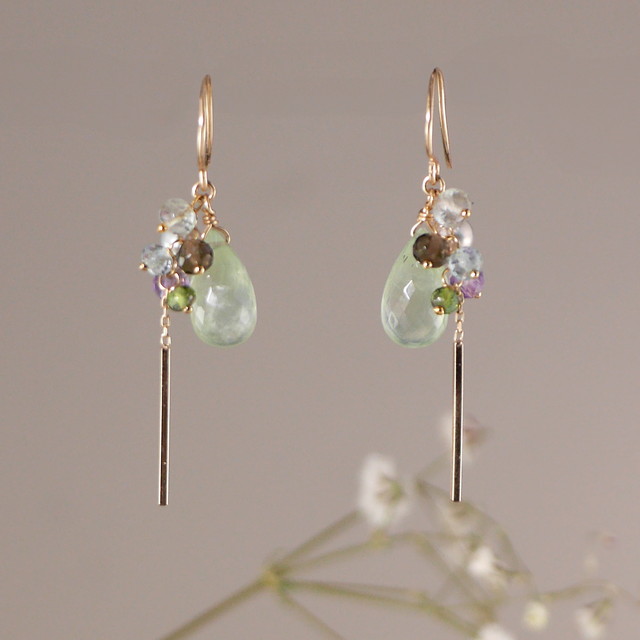 #1050　極上カットプレナイト　ストレートバーピアス