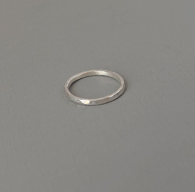 h　ハンドメイド　テクスチャーシンプルリング　シルバー925　♯24 for Gift”ツイストテクスチャーリング/シルバー925 | ライオン