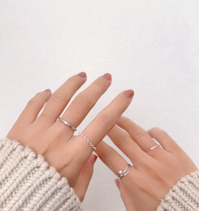 シルバーリング【knock】925 シンプル つけっぱなし サイズ豊富