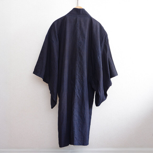 昭和初期 藍染縞模様ジャパンヴィンテージ羽織｜メンズ 和洋ミックス